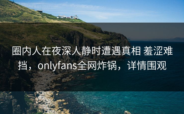 圈内人在夜深人静时遭遇真相 羞涩难挡，onlyfans全网炸锅，详情围观